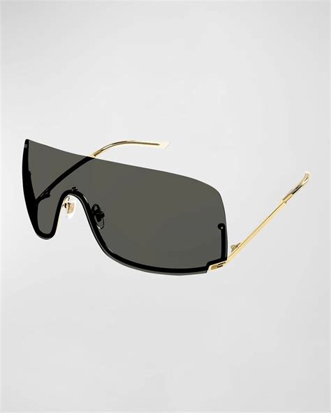 gucci shiny endura|Gucci Rimless Metal Shield Sunglasses .